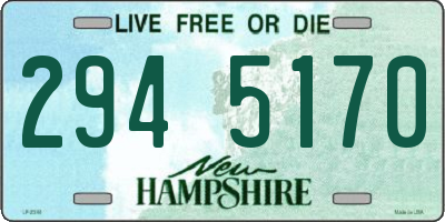 NH license plate 2945170
