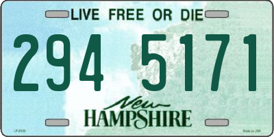 NH license plate 2945171