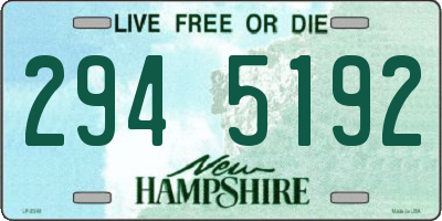 NH license plate 2945192