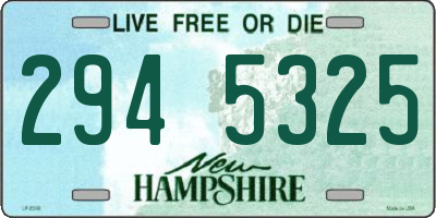 NH license plate 2945325