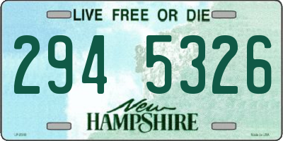 NH license plate 2945326