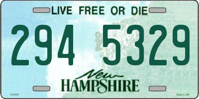 NH license plate 2945329