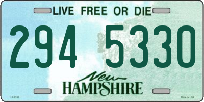 NH license plate 2945330
