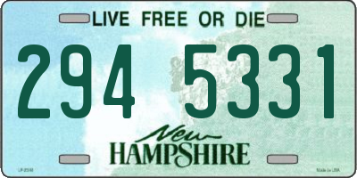 NH license plate 2945331