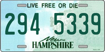 NH license plate 2945339