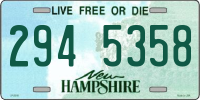 NH license plate 2945358