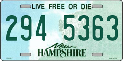 NH license plate 2945363