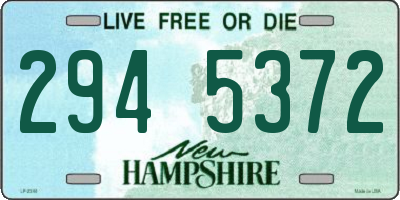 NH license plate 2945372