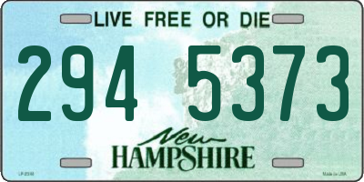NH license plate 2945373