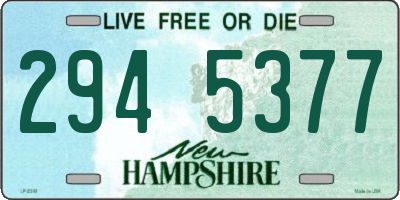 NH license plate 2945377