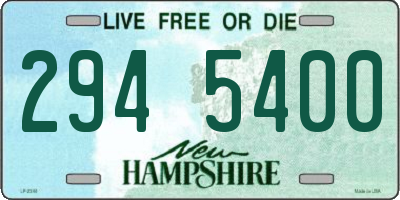 NH license plate 2945400