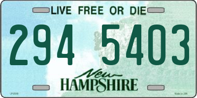 NH license plate 2945403