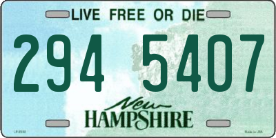 NH license plate 2945407