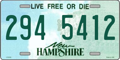NH license plate 2945412