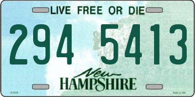 NH license plate 2945413