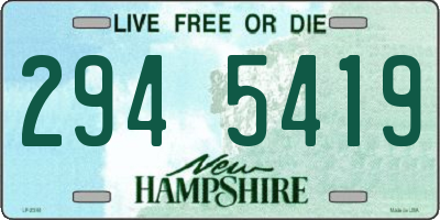 NH license plate 2945419