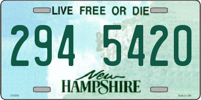 NH license plate 2945420
