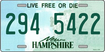 NH license plate 2945422