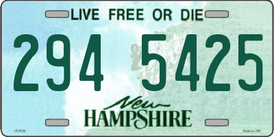 NH license plate 2945425