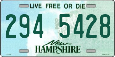 NH license plate 2945428
