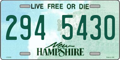 NH license plate 2945430