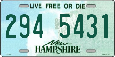 NH license plate 2945431