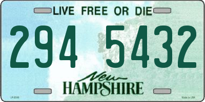 NH license plate 2945432