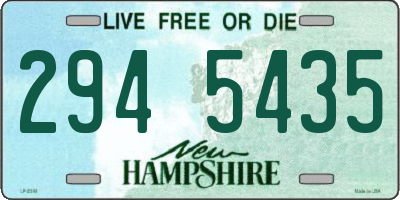 NH license plate 2945435