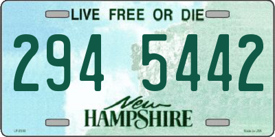 NH license plate 2945442