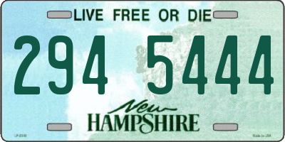 NH license plate 2945444