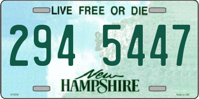 NH license plate 2945447