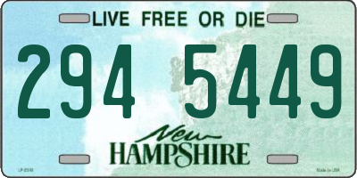 NH license plate 2945449
