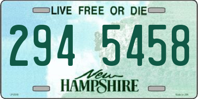 NH license plate 2945458