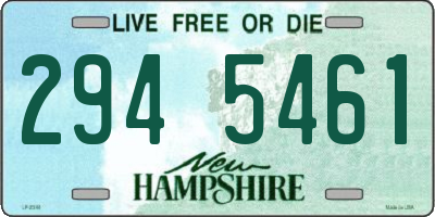 NH license plate 2945461