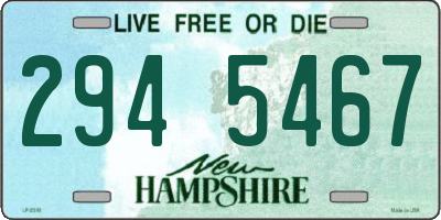 NH license plate 2945467
