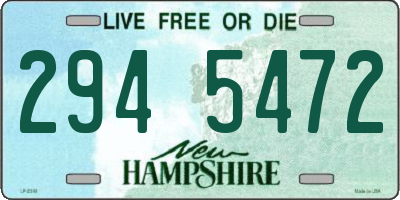 NH license plate 2945472