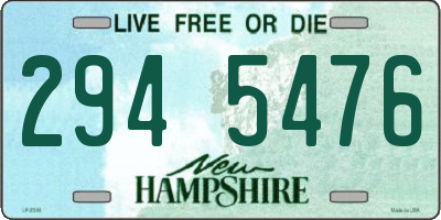 NH license plate 2945476
