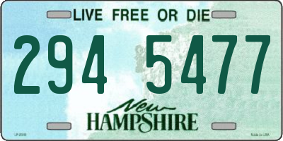 NH license plate 2945477