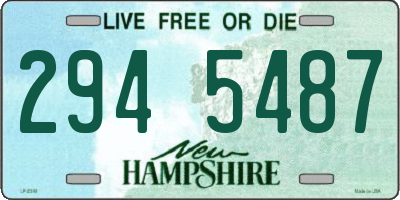 NH license plate 2945487