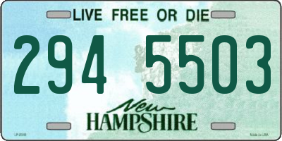 NH license plate 2945503