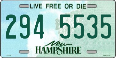 NH license plate 2945535