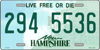 NH license plate 2945536