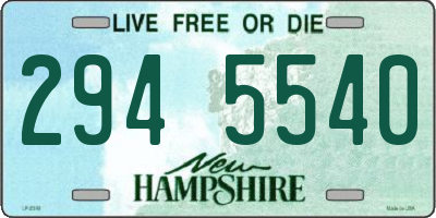 NH license plate 2945540