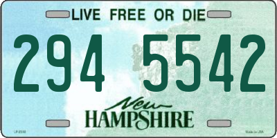 NH license plate 2945542