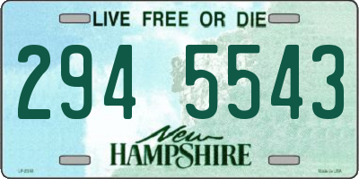NH license plate 2945543