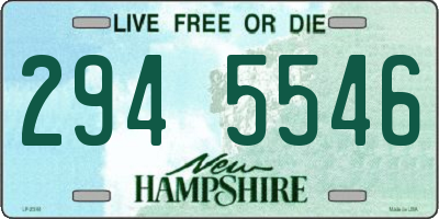 NH license plate 2945546