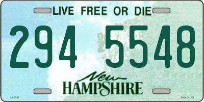 NH license plate 2945548
