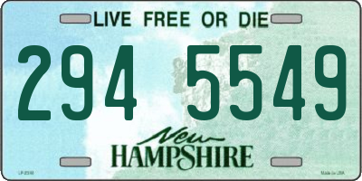 NH license plate 2945549