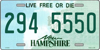 NH license plate 2945550