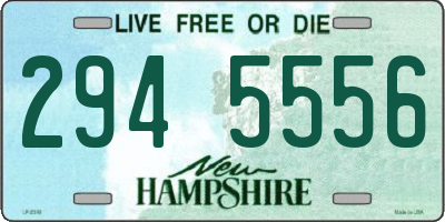 NH license plate 2945556
